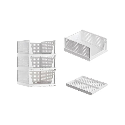 Avilia Set 3 Contenitori Cassetti Multiuso Portaoggetti Impilabili e Richiudibili i Ean 8056819050172