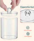 Organizer Bagno Trasparenti – Set 3 Pezzi con Coperchio Multiuso in PP