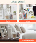 Organizer Bagno Trasparenti – Set 3 Pezzi con Coperchio Multiuso in PP