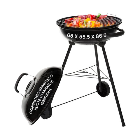 Barbecue a Carbonella Carmensa con Griglia Cromata Ø44cm per 6/8 Persone