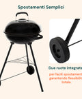 Barbecue a Carbonella Carmensa con Griglia Cromata Ø44cm per 6/8 Persone