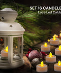 Set 16 Candele LED Decorative – Luce Calda per Interni
