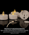 Set 16 Candele LED Decorative – Luce Calda per Interni