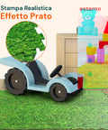 Stuoia Modulare 8 Pezzi 50x50 cm - Tappeto Antiscivolo Effetto Prato per Bambini