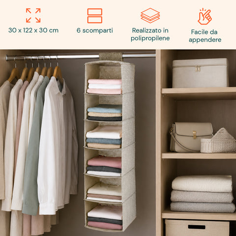 Organizzatore Per Biancheria Con 6 Scomparti