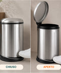 Pattumiera Easy Close Lagun Inox 12l