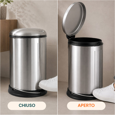 Pattumiera Easy Close Lagun Inox 12l
