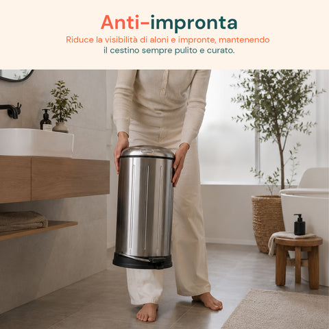 Pattumiera Easy Close Lagun Inox 12l