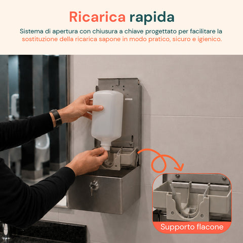 Dispenser Per Sapone Liquido Acciaio