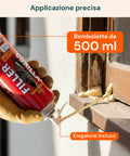 Schiuma Riempitiva Sigillante 500ml per Crepe, Buchi e Cavità