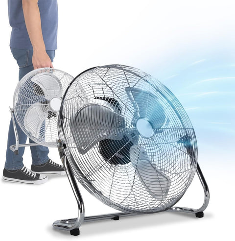 Ventilatore da Terra ø 40cm – Inclinabile, Potenza 65W e Pale in Metallo