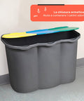 Contenitore 3 Scomparti Raccolta Differenziata