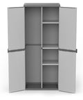 Armadio Portascope da esterno a 2 Ante e 3 Ripiani Regolabili 68x40x168cm