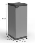 Armadio Modulare Basso a 1 Anta e 2 Ripiani Regolabili 34x40x85cm