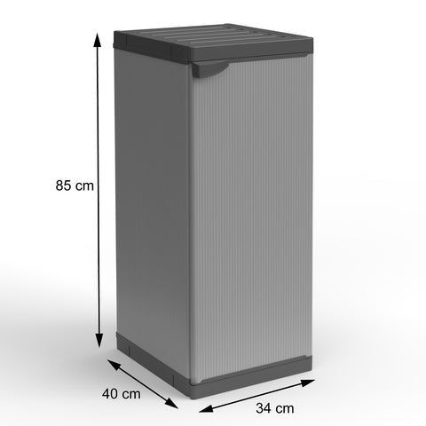 Armadio Modulare Basso a 1 Anta e 2 Ripiani Regolabili 34x40x85cm