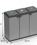 Mobile Portasacco Tris per Raccolta Differenziata 80L
