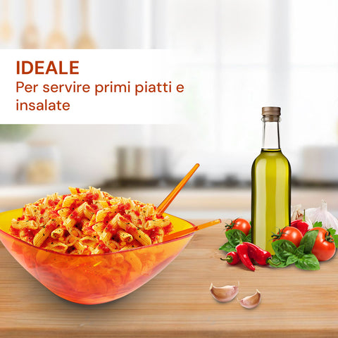Insalatiera PICASSO 30 cm con Posate – Eleganza e Praticità in Resina SAN