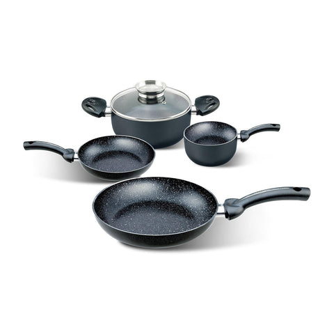 Batterie 5 Pièces Antiadhésive pour Induction avec Couvercle Aromatique