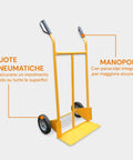 garden friend carrello trasporto leggero in acciaio verniciato giallo con portata max 200 kg ean 8023755046576