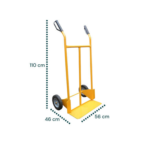 garden friend carrello trasporto leggero in acciaio verniciato giallo con portata max 200 kg ean 8023755046576