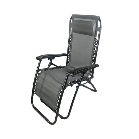 garden friend sdraio siesta multiposizione grigio in acciaio nero con textilene ean 8023755055585
