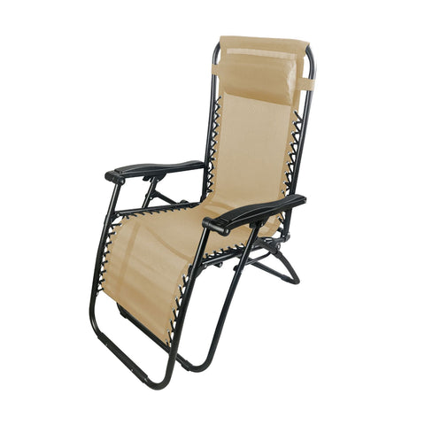 garden friend sdraio siesta multiposizione beige in acciaio nero con textilene ean 8023755055592