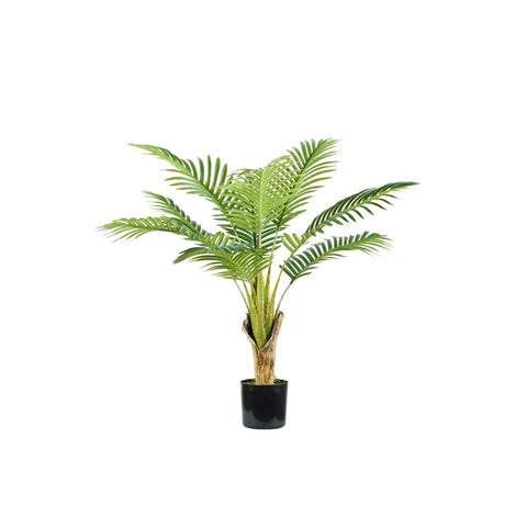 Pianta Palma Areca In Polietilene Con 9 Foglie E Vaso Con Muschio 90cm