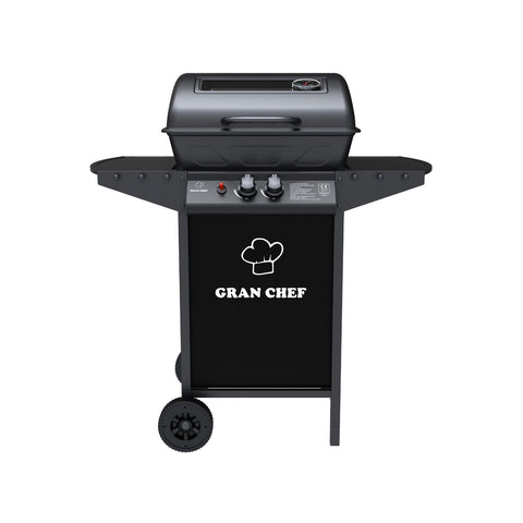 garden friend barbecue a gas a 2 fuochi john in acciaio nero con ruote ean 8023755068400