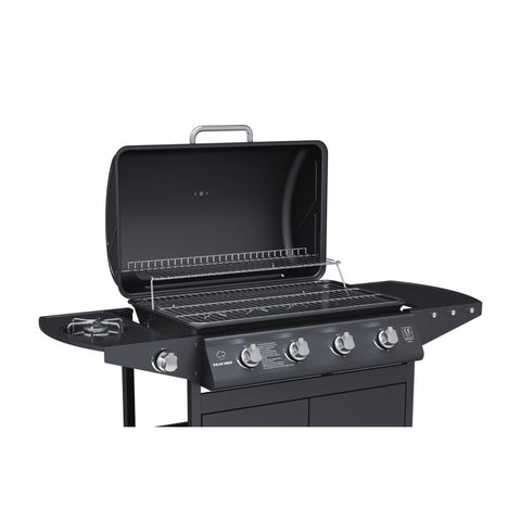 garden friend barbecue a gas a 41 fuochi martin in acciaio nero con ruote ean 8023755068424