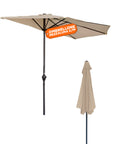 Ombrellone Parete Mezzaluna 2,7x2,3m in Alluminio e Poliestere