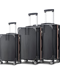 Set 3 Trolley 56/66/76cm Nero in ABS