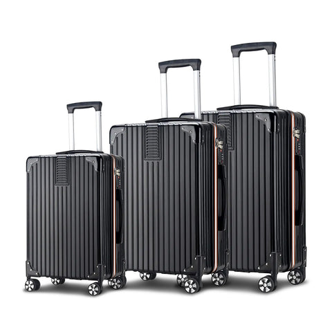 Set 3 Trolley 56/66/76cm Nero in ABS
