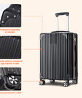 Set 3 Trolley 56/66/76cm Nero in ABS