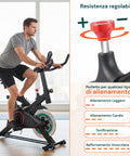 Indoor Bike Professionale – Telaio in Acciaio e Display con Supporto Telefono