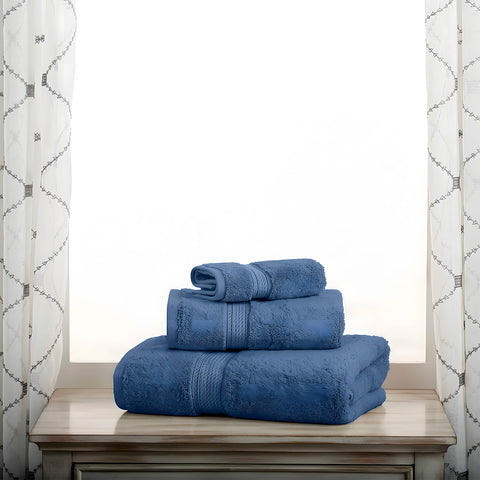 Set 3 Asciugamani Per Bagno In Cotone