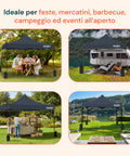 Gazebo Richiudibile 3x3 m Impermeabile con Borsa e Pesi Inclusi