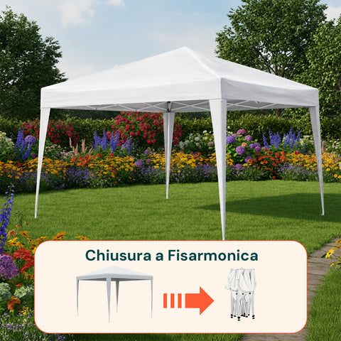 Gazebo Richiudibile 3x3 m Impermeabile con Borsa e Pesi Inclusi