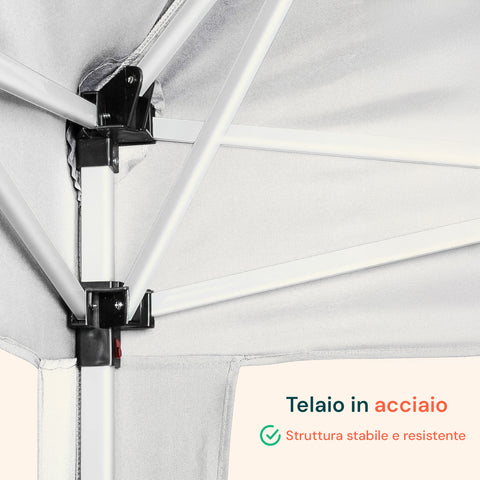 Gazebo Richiudibile 3x3 m Impermeabile con Borsa e Pesi Inclusi