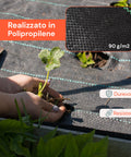 Telo Giardino Anti Erbacce Giardino 2x10 m 90 g/m² in PP Multiuso