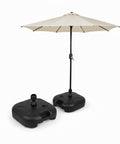 Base per Ombrellone da Giardino 20L in PP – Supporto Riempibile con Acqua o Sabbia – Per Pali ø22-32mm e Ombrelloni fino a 2,2m – Dimensioni 44x44x14cm – Facile Montaggio e Pulizia