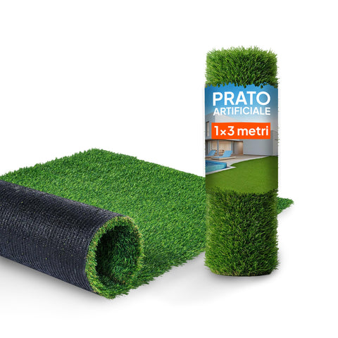 Gazon Synthétique 1x3m - Herbe Artificielle pour Jardin et Balcon