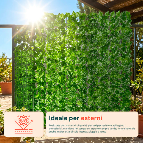 Siepe Artificiale (1x3m) Frangivista e Oscurante per Recinzioni e Balcone