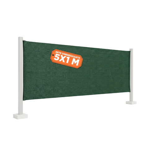 Rete Ombreggiante 1x5m - Schermatura 85% per Privacy e Sole