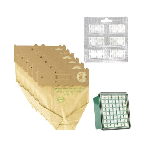 Kit Pièces Détachées VK130 VK131 – 12 Sacs, 2 Filtres, 20 Bâtonnets Désodorisants