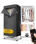 Asciugabiancheria ad Aria Rettangolare con Timer e Telo di Copertura 1000W