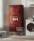 Asciugabiancheria ad Aria Rettangolare con Timer e Telo di Copertura 1000W