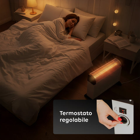 Termoconvettore elettrico Da Pavimento 2000w 51 x 10,5 x 38,5 cm Bianco