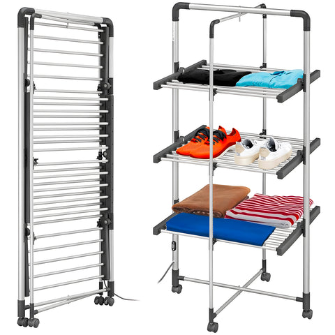 Magic Dry Tower – Stendino Elettrico a 3 Ripiani Pieghevole 300W