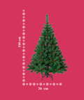 Albero di Natale Verde Realistico con Pigne e Base in Metallo – 150/180/210 cm