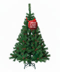 Albero di Natale Verde Realistico con Pigne e Base in Metallo – 150/180/210 cm